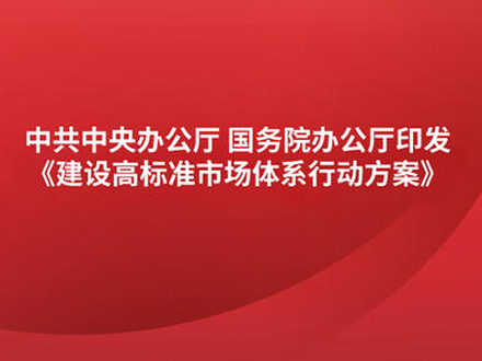 中辦國辦印發(fā)《建設高標準市場體系行動方案》 涉及藥品專利保護、醫(yī)藥招采等內容